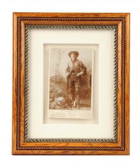 Late 1800s Buffalo Bill Signed Cabinet Card Photograph.