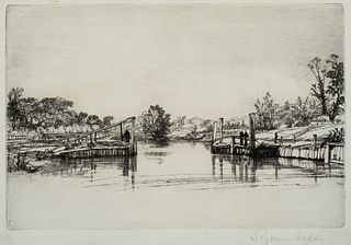 Sir Francis Seymour Haden (1818-1910) 'Egham Lock'