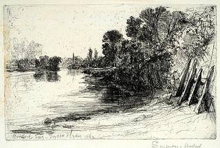 Sir Francis Seymour Haden (1818-1910) 'Brantford Ferry'