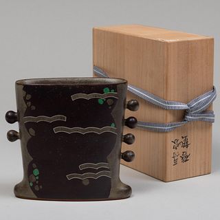 Morino Hiroaki Taimei Glazed Earthenware Vase