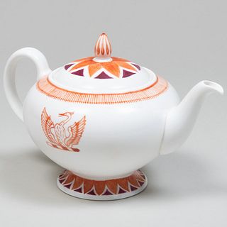 Lady Anne Gordon Decorated Wedgwood Teapot and Cover with Crest