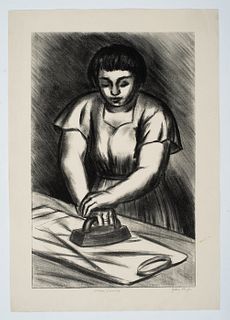 Julius Tanzer (1905-1963) 'Woman Ironing, 1940'