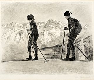 20th Century European School 'Skiers'
