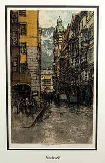 Luigi Kasimir (1881-1962) 'Innsbruck, Golden Roof'