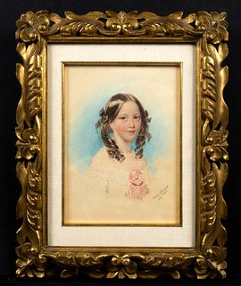 Fanny Corbaux (1812-1883) 'Portrait of Lady Adelaide Horatia Elizabeth Seymour'