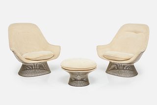 Warren Platner, Easy Chairs and Ottoman (3)