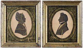 Pair Augustus Day Silhouette Portraits
