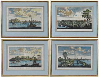 Four Engravings of Chinese Ports, Johannes Nieuhof 