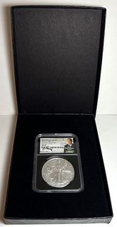 2020-W American Silver Eagle Mint Director's Series NGC MS70 Signed By Edmond C. Moy 
