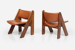 Italian, Low Armless Chairs (2)