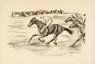 Max Liebermann (1847-1935) 'Wettrennen (Horse race) 1915'
