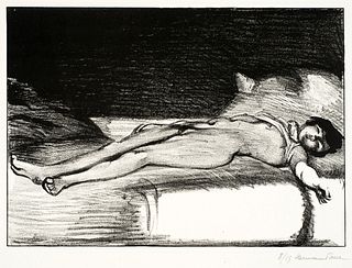 Herrmann Paul (1864-1940) 'Nude On Bed'