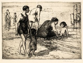 Charles P Renouard (1845-1924) 'Bathers'
