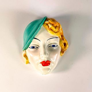 Beswick Ware Wall Mask, Girl with Turquoise Beret 197