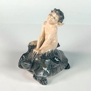 Royal Copenhagen Porcelain Figurine, Faun On Turtle 858