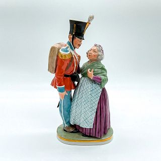 Royal Copenhagen Gilded Figurine, Soldier and Witch