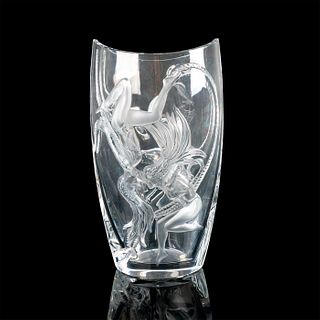 Lalique Crystal Vase, Trapeze Ropes