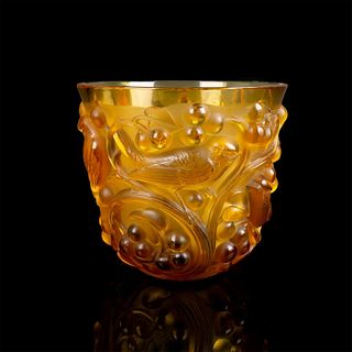 Rene Lalique Glass Vase, Avallon 986