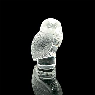 Lalique Crystal Paperweight, Owl