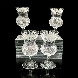 4pc Edinburgh Crystal Water Goblets, Thistle Pattern