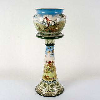 Royal Doulton Jardiniere and Pedestal, Horse and Riders