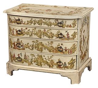 Chinoiserie Decorated Decoupage Chest of Drawers