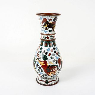 Signed Antique Chinese Cloisonne Vase