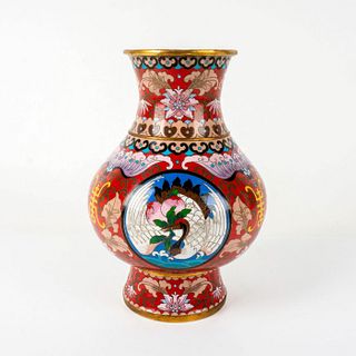 Antique Chinese Cloisonne Enamel Vase