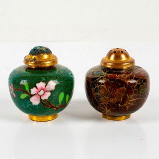 Vintage Chinese Cloisonne Salt and Pepper Shakers