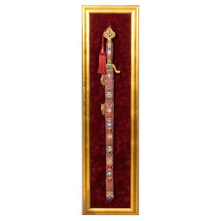 Chinese Framed Cloisonne Sword