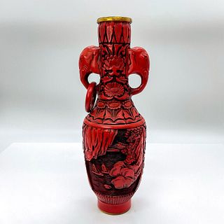 Vintage Chinese Cinnabar Lacquer Vase