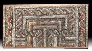 Exhibited / Published Roman Mosaic Panel, Geometric