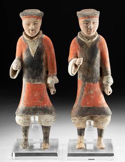Chinese Han Dynasty Polychrome Warrior Figures
