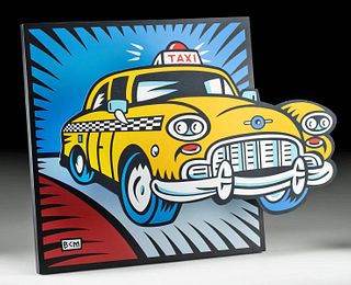 Burton Morris Pop Art Relief - Taxi (2000)