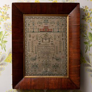 English Needlework Sampler, Signed Isabella Wilson, Aged 13; the Second Signed by Ann Rees, Aged 10, 1841