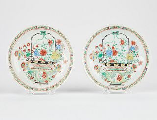 Pr Kangxi Chinese Porcelain Famille Verte Saucers