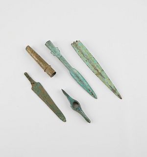5 Chinese Archaic Bronze Weapons
