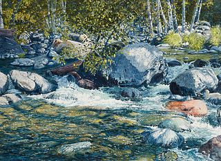 Tim Saska "Oak Creek: Sun Splashes" Painting