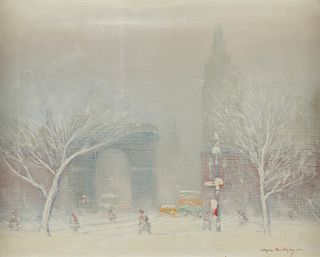 Johann Berthelsen "Winter in Washington Square NY"
