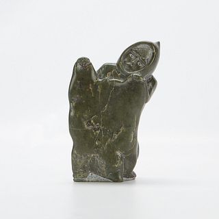 Large Inuit Jade Carving of Man