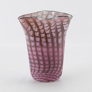 Tom Philabaum Reptilian Blown Glass Vase