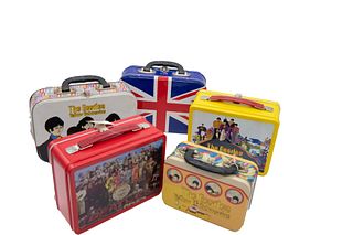 Set of 5 Beatles Lunch Boxes