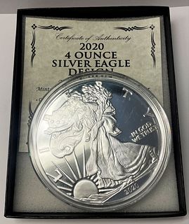 Giant Quarter Pound 2020 Proof American Silver Eagle Design
