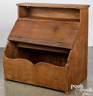 Maple and pine fall front bin, 19th c.