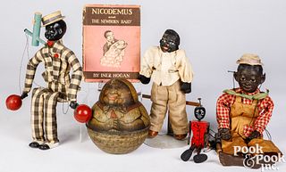 Group of Black Americana tin and dolls