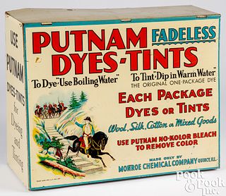 Putnam Dyes Tints display cabinet