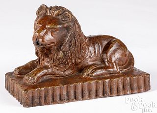 Sewer tile lion, early 20th c.