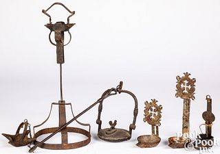 Early iron fat lamps