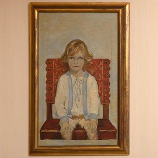Attributed to Arthur Garratt (1873-1955): Portrait of a Young Boy Seated