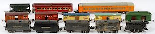 LIONEL O27 GAUGE PRE-WAR FREIGHT AND PASSENGER CARS